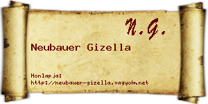 Neubauer Gizella névjegykártya